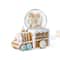 Glitzhome® 100mm Christmas Resin Musical Snowflakes Ginginerbread Family Train Waterglobe